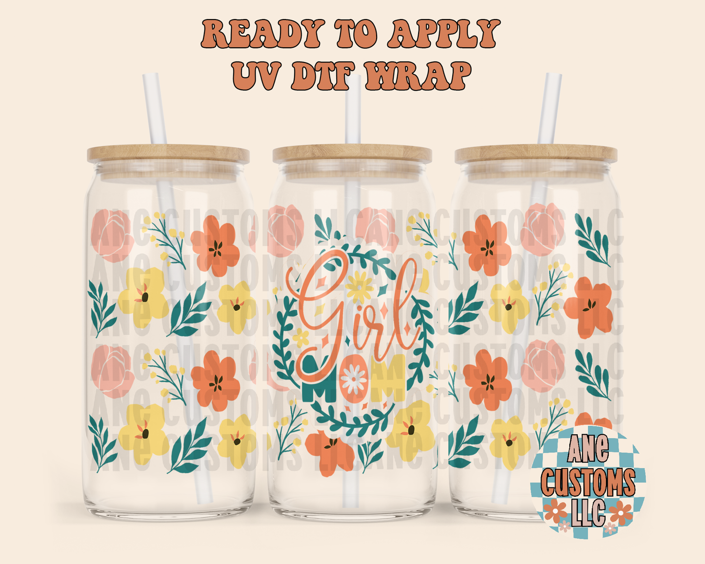 Girl mom UVDTF WRAP