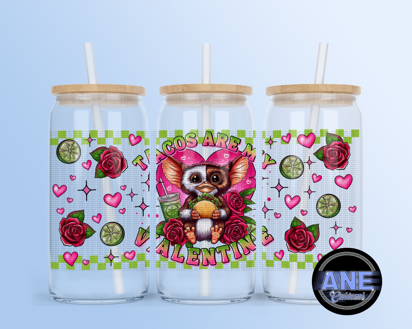 Tacos are my valentine UVDTF WRAP