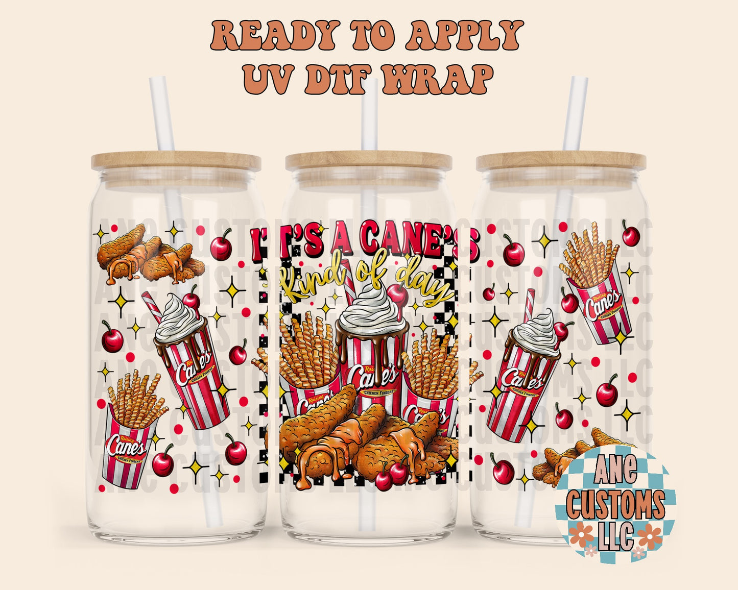 Fast food shakes UVDTF