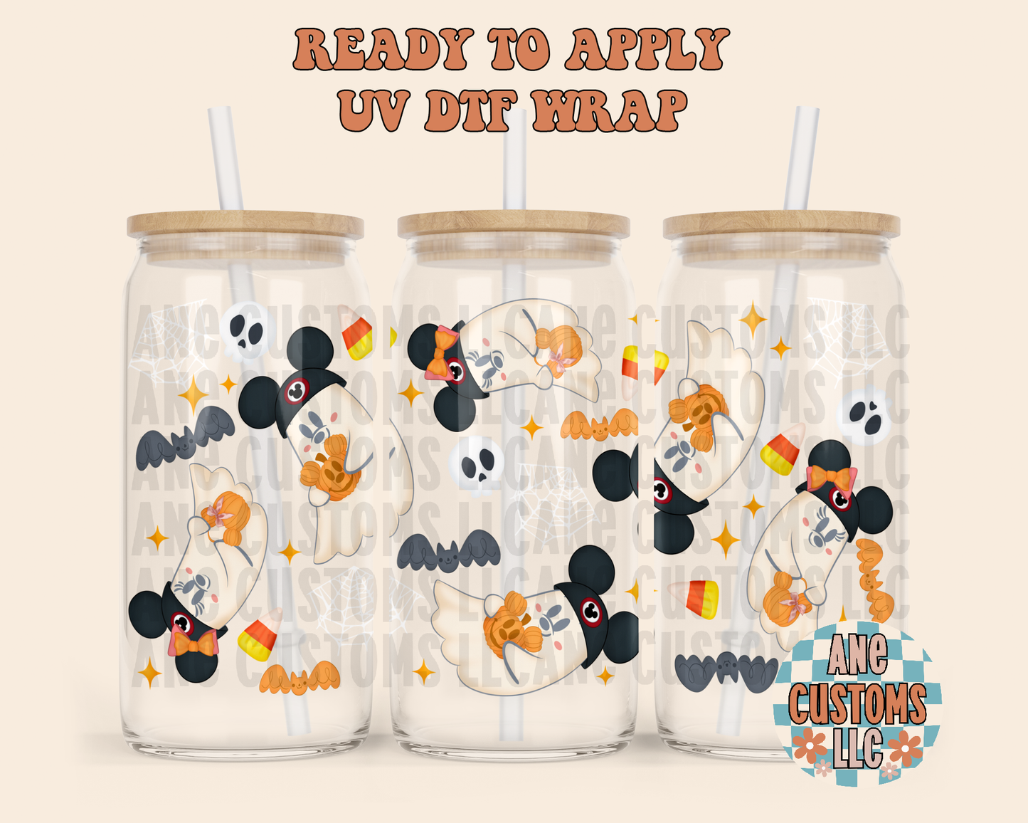 M&M ghost UVDTF WRAP