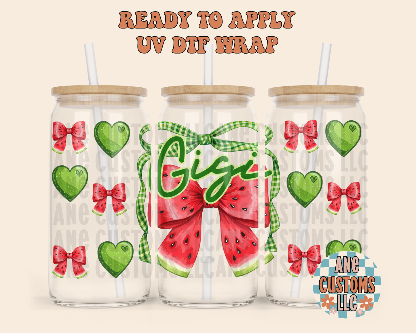 Watermelon Gigi UVDTF WRAP