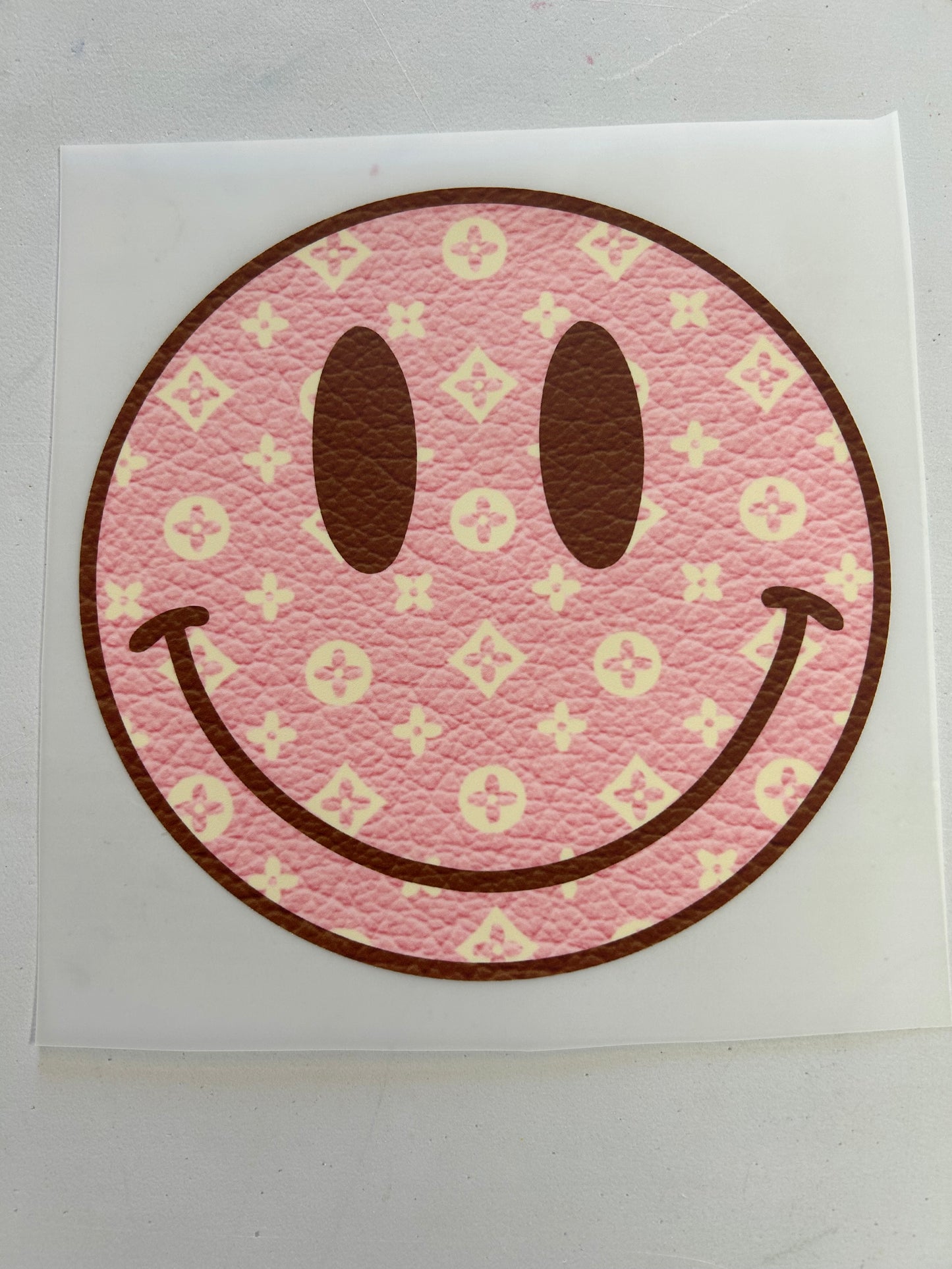 Pink happy face