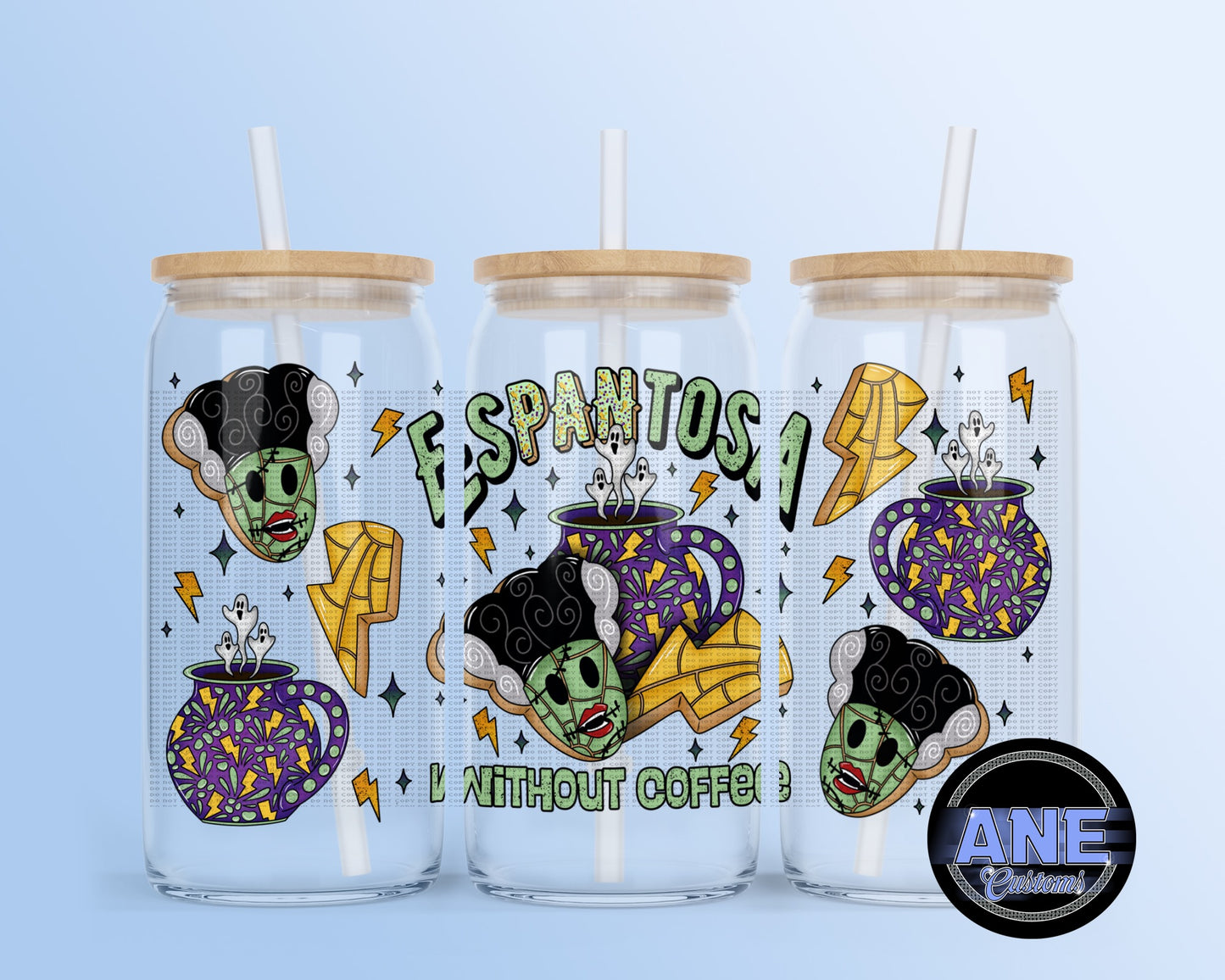 Espantosa before coffee UVDTF WRAP