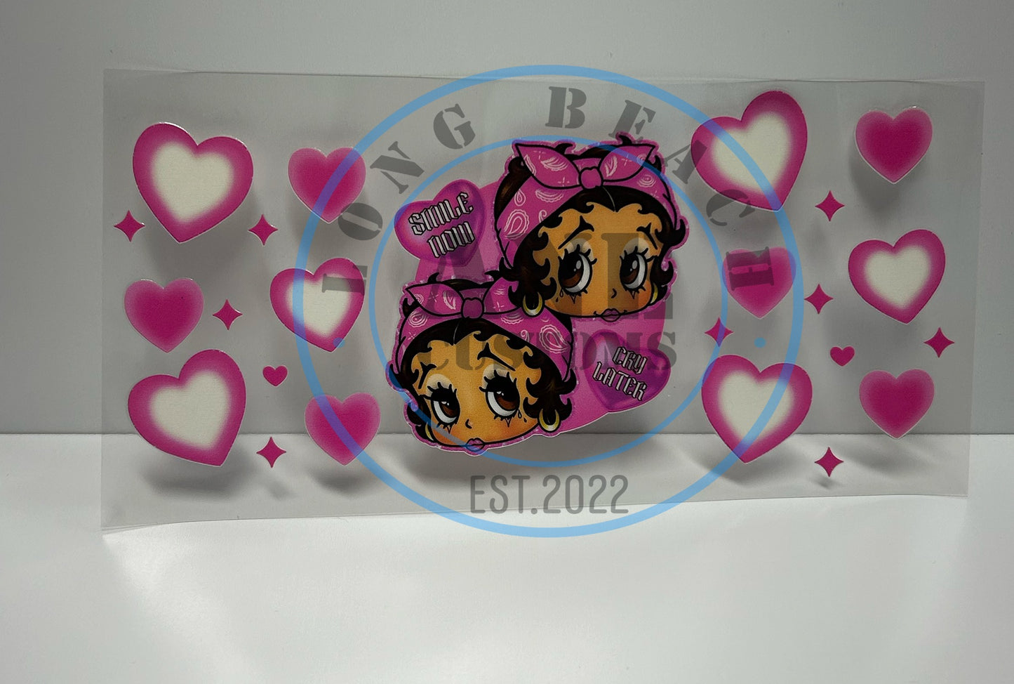 Bb pink heart UVDTF WRAP