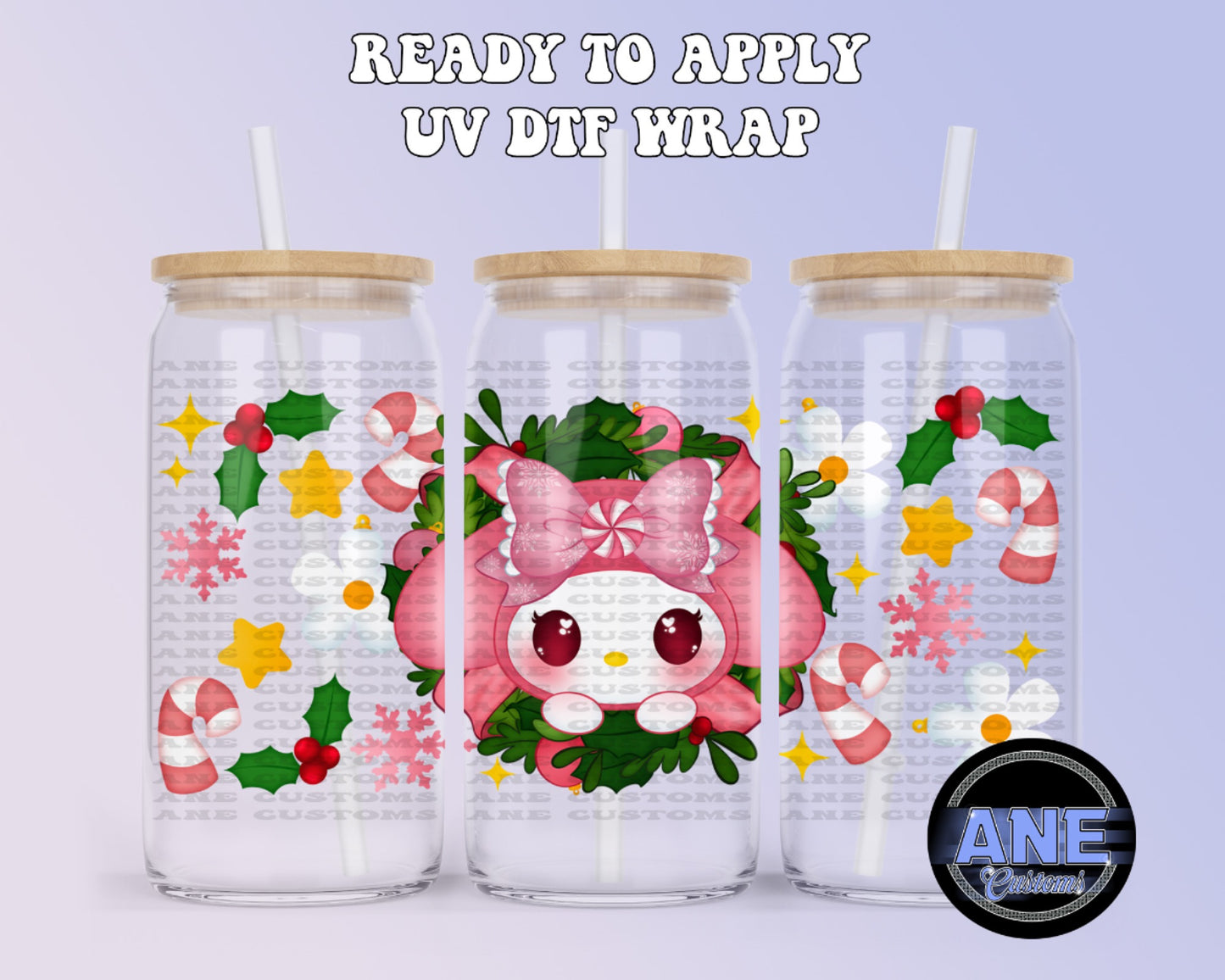 Pink christmas UVDTF WRAP