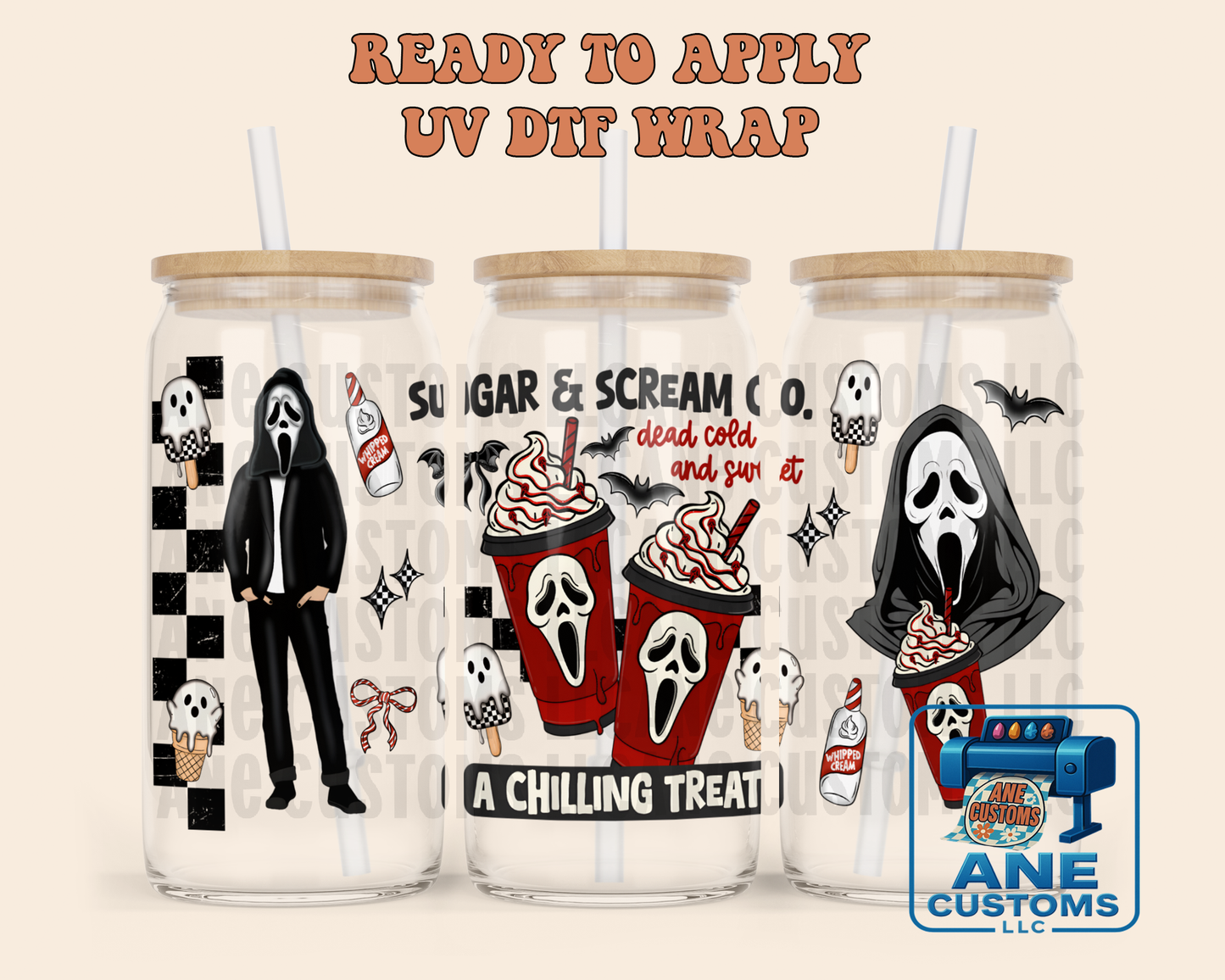 Sugar and scream UVDTF WRAP