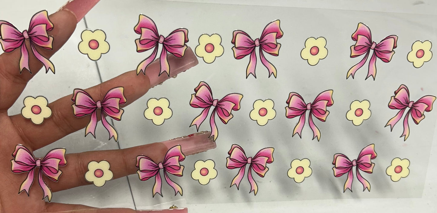 Bows & flowers UVDTF WRAP