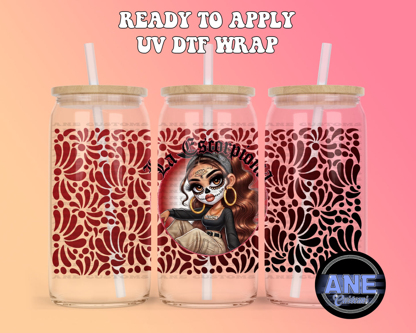 La escorpiona dia de los muertos UVDTF