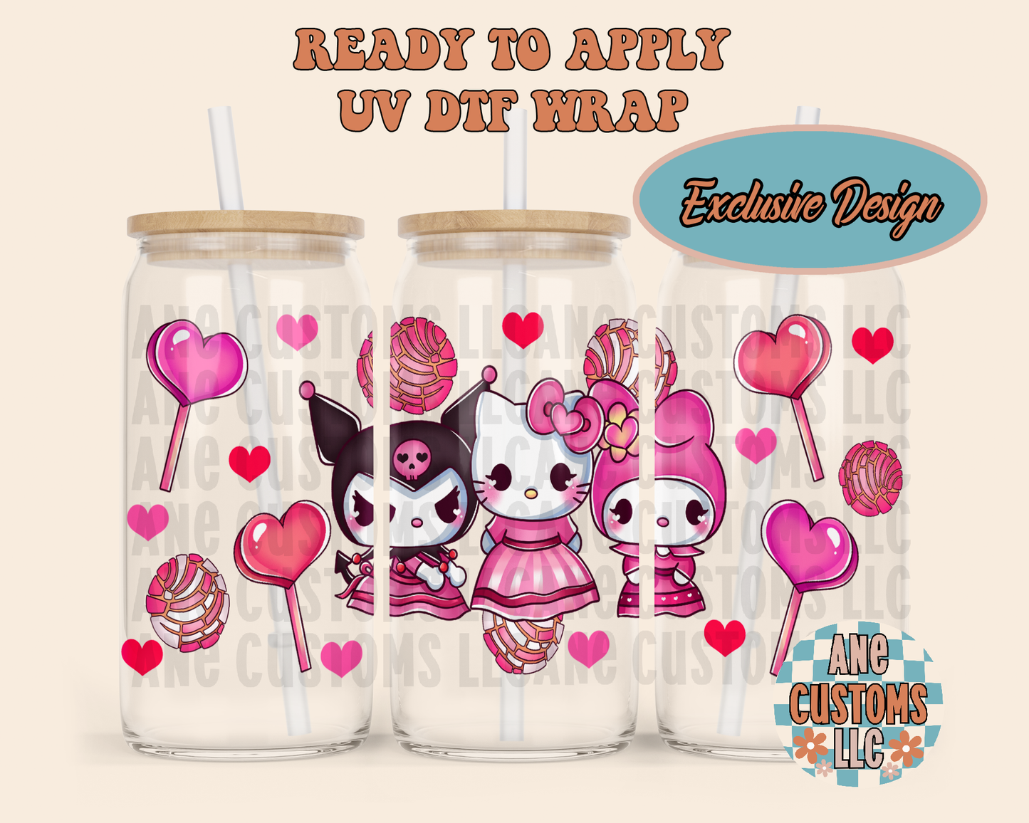 HK pink conchas UVDTF