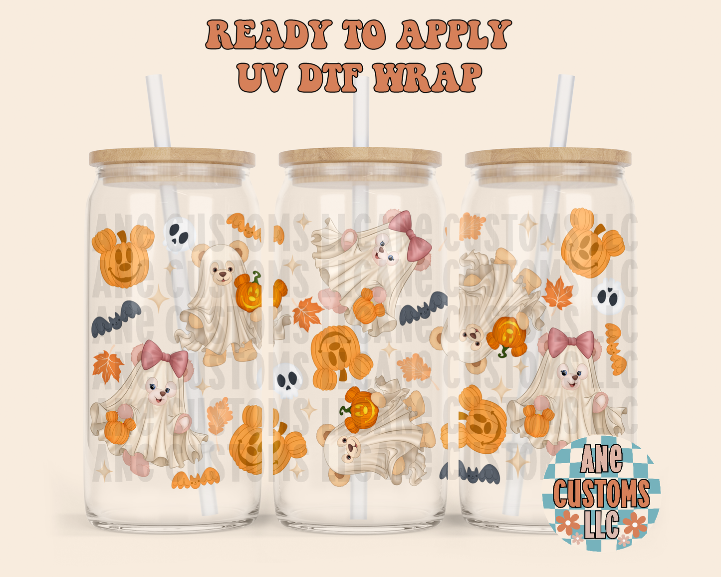 Bear/ghost UVDTF WRAP