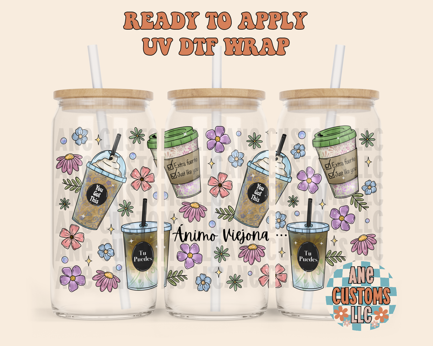 Ánimo viejona UVDTF WRAP