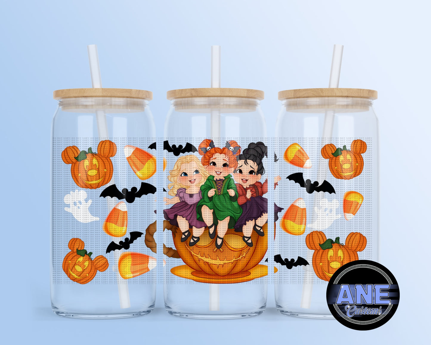 Sisters & candy corn UVDTF