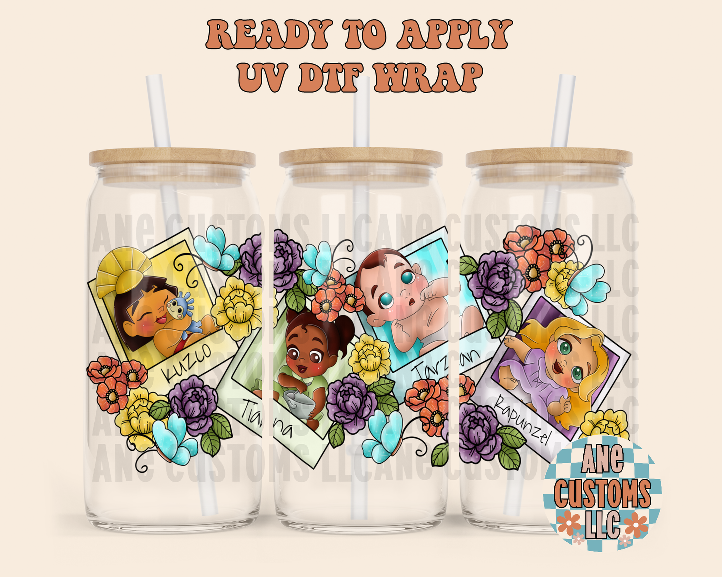 Baby flowers UVDTF WRAP