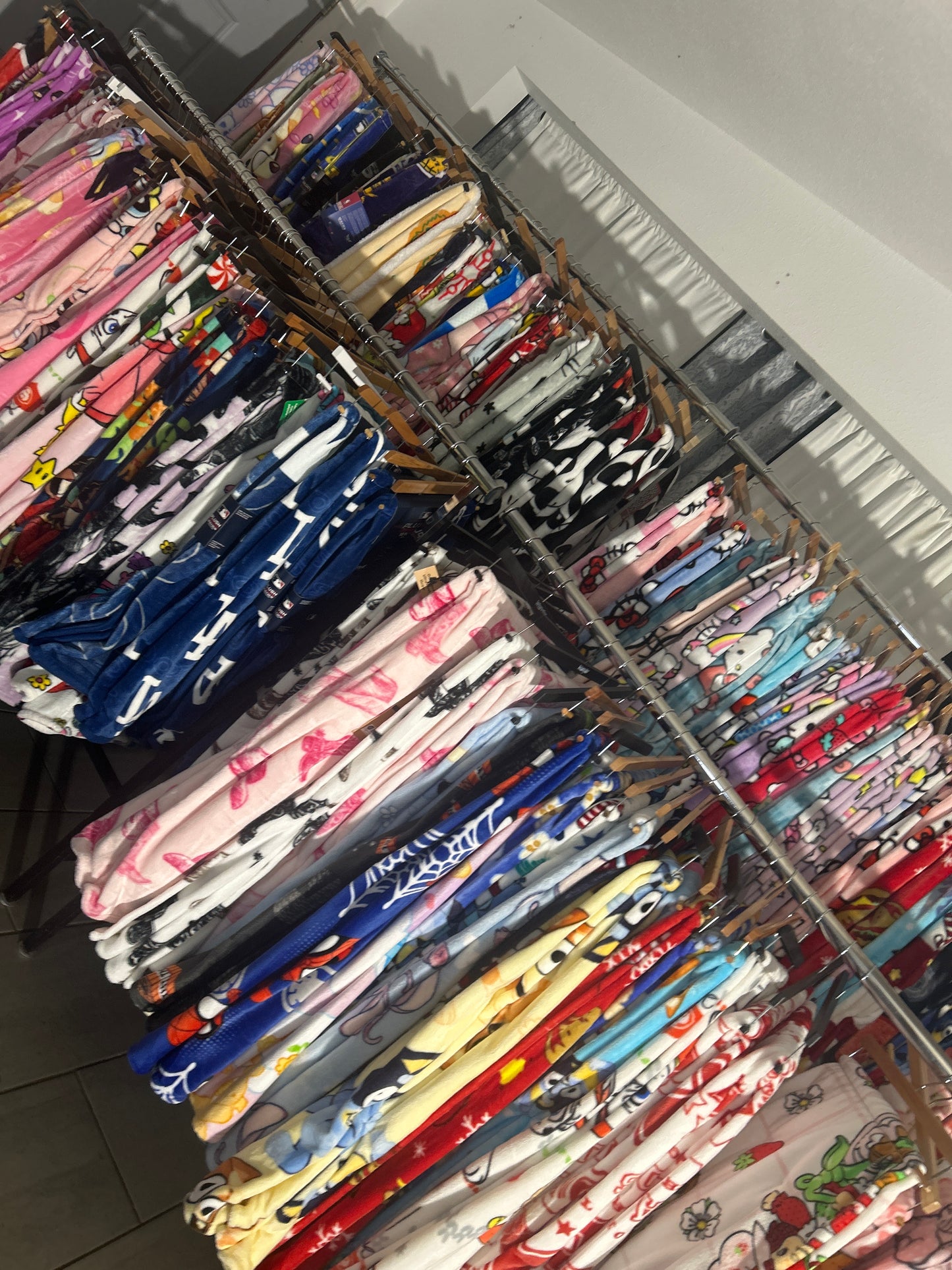 Blankets with embroidery