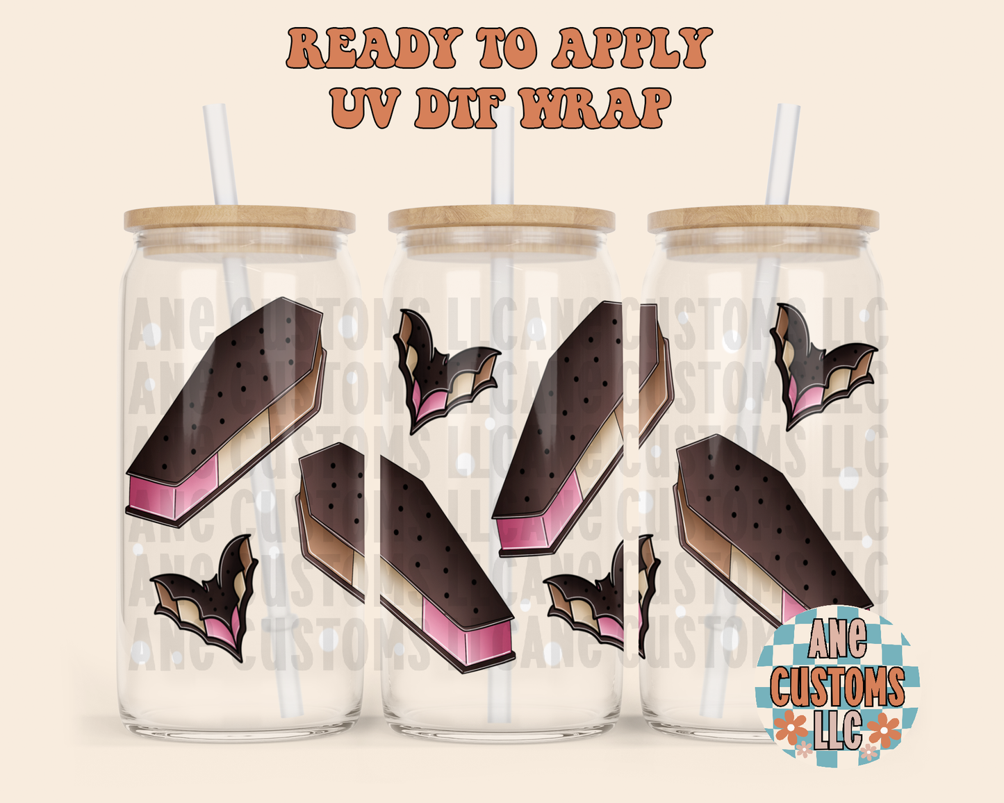 Bat ice cream UVDTF WRAP