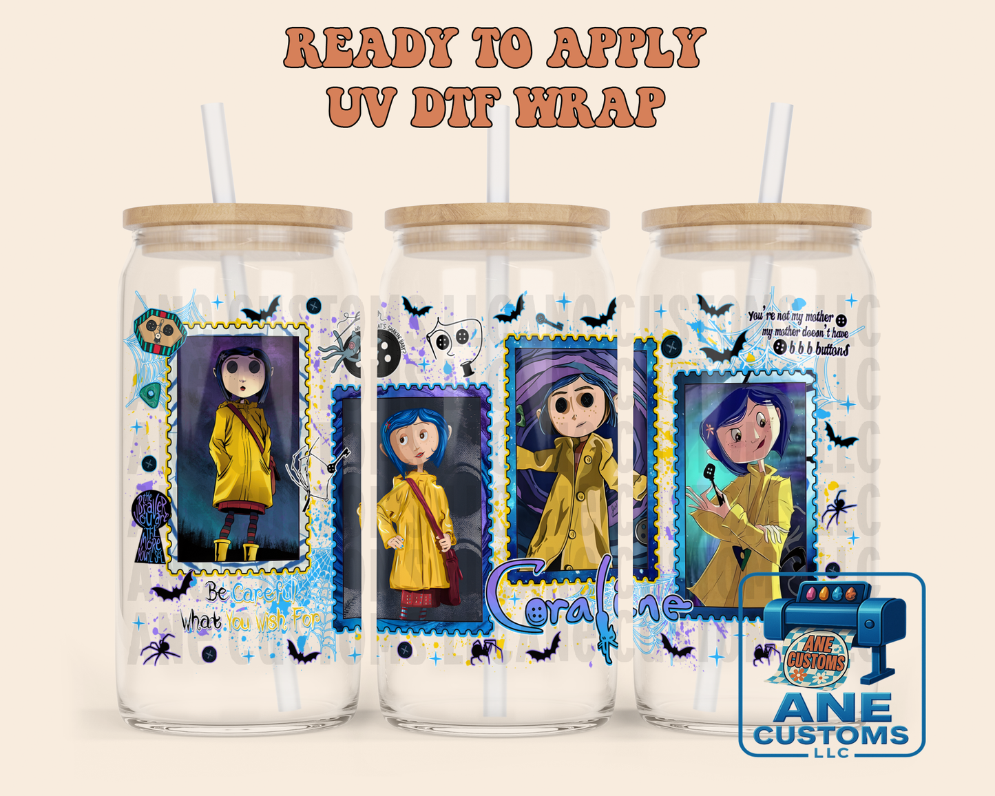 Carol ghost UVDTF WRAP