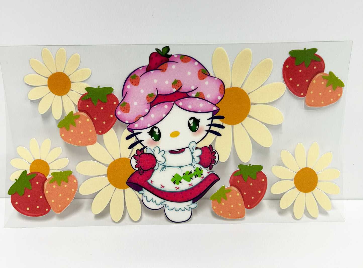 Strawberries & flowers UVDTF WRAP