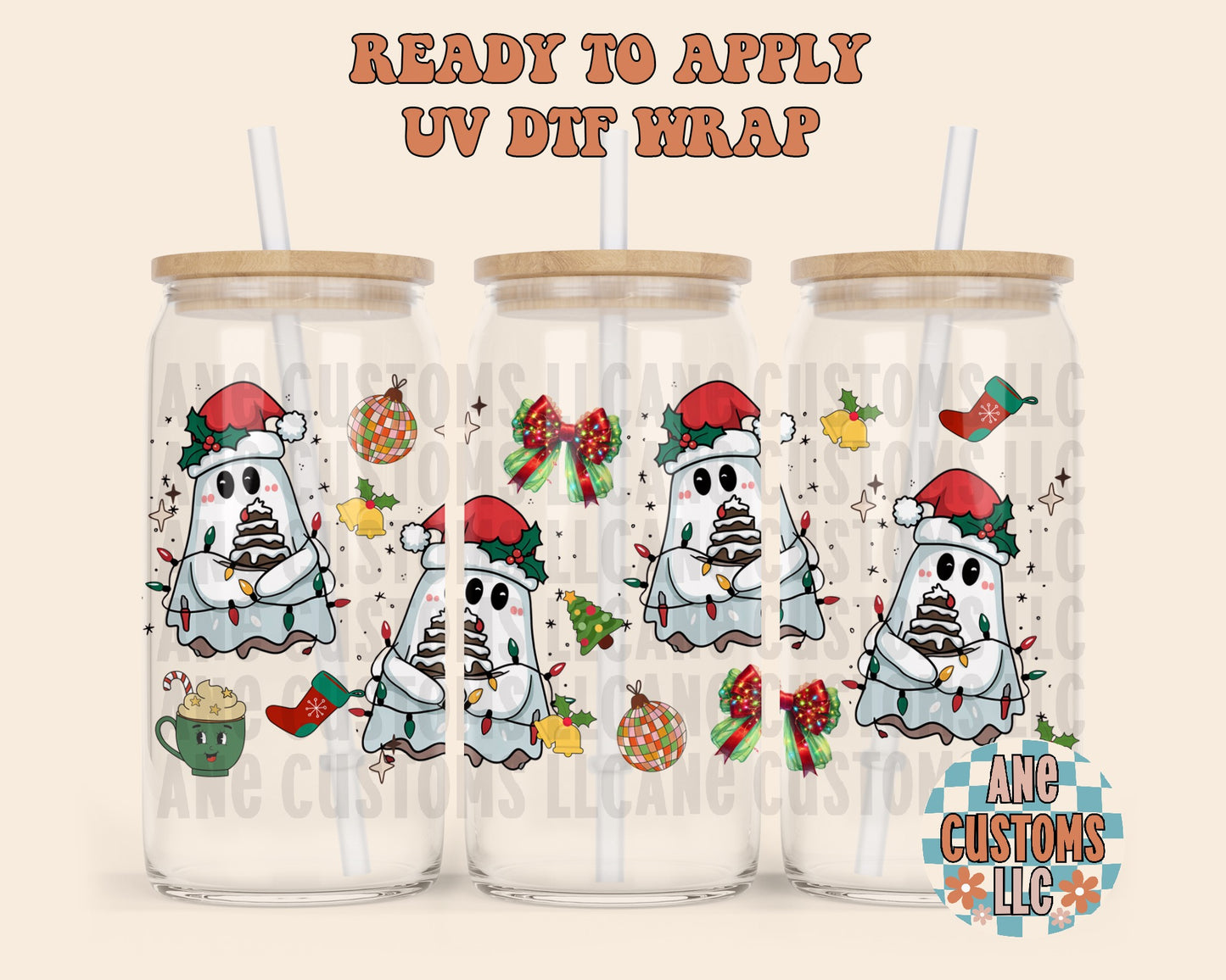 Christmas ghost UVDTF