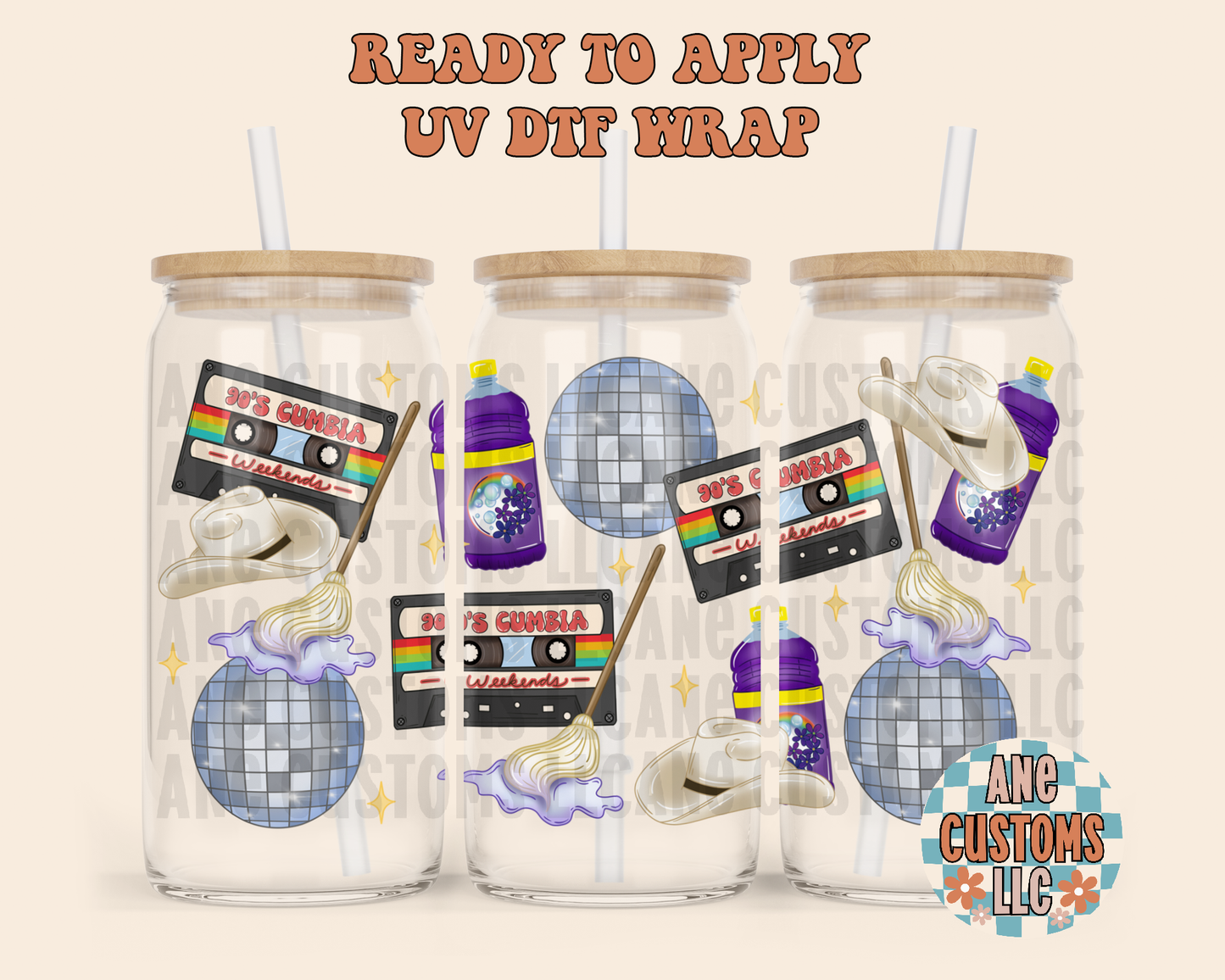 90 cumbias UVDTF WRAP