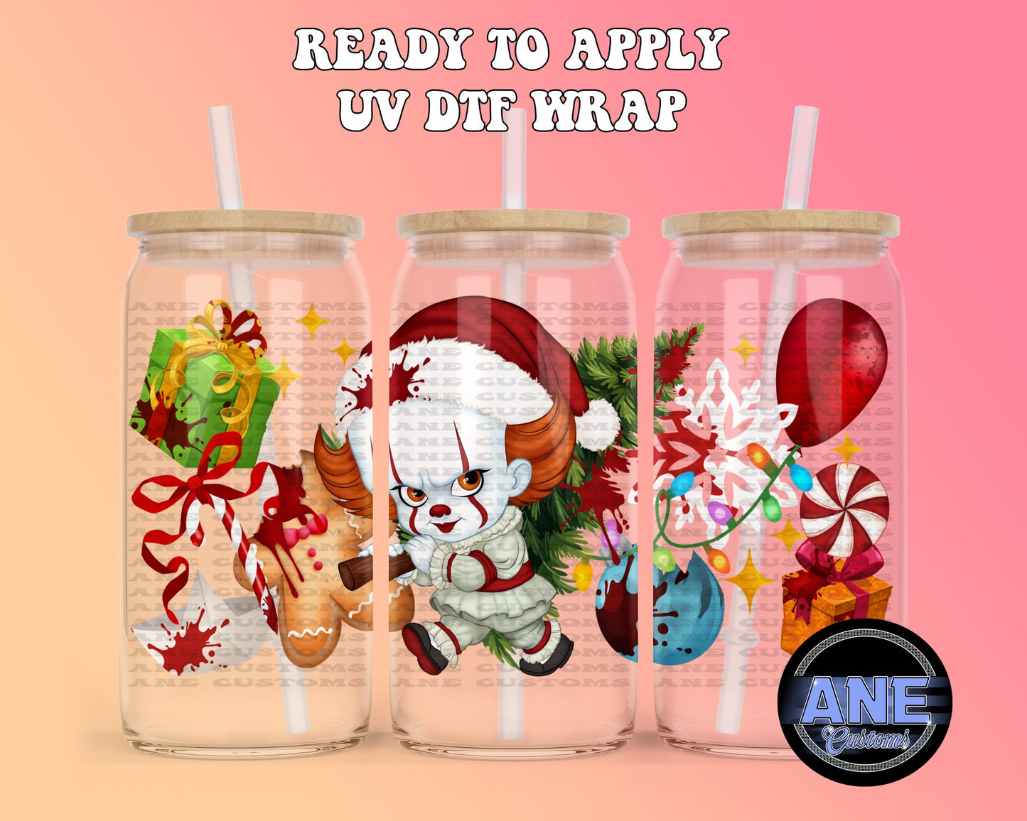 Balloon Christmas uvdtf wrap