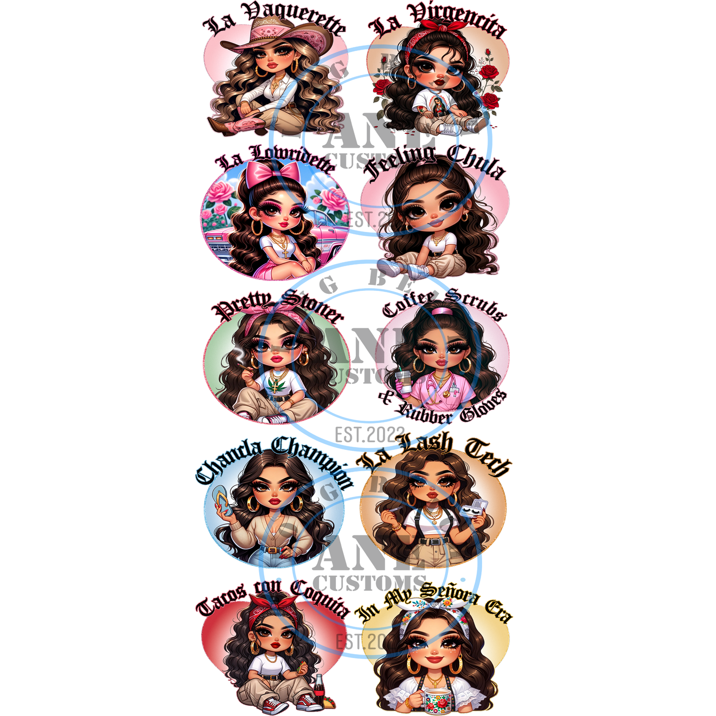 chicana #3 gangsheet