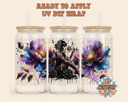 Colorful flowers UVDTF WRAP