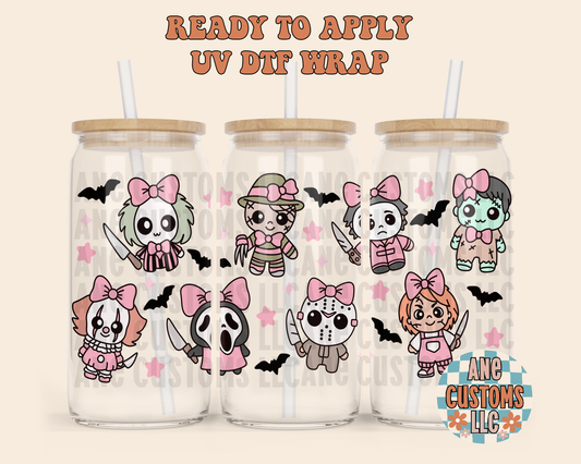 Pink horror bows UVDTF WRAP