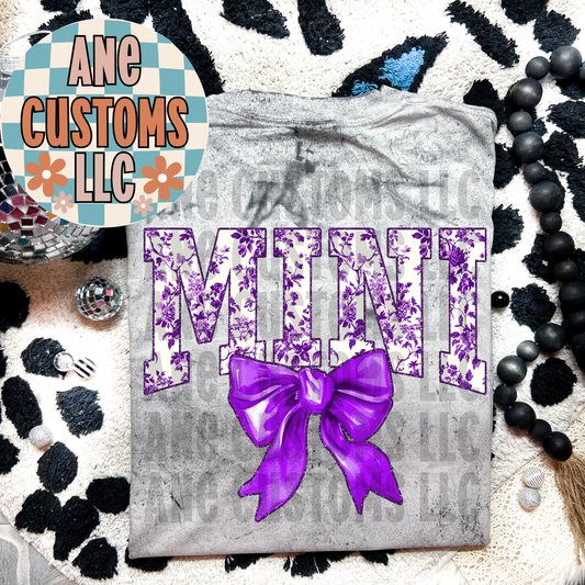 Mini purple bow