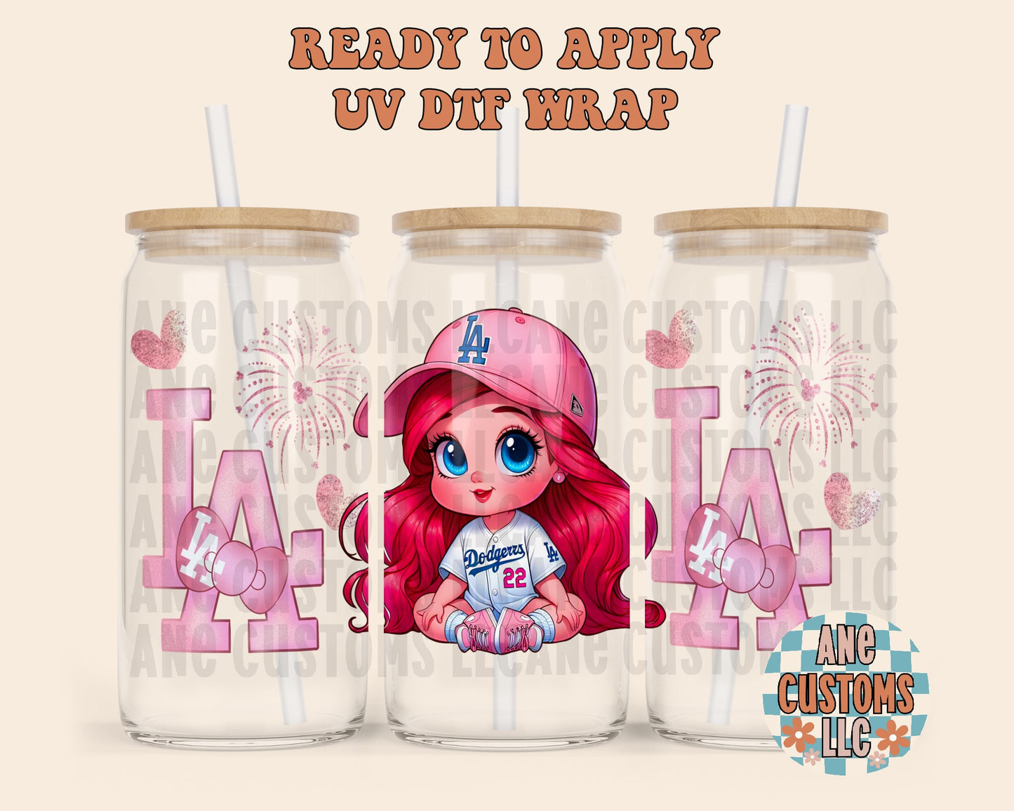 pink baseball A UVDTF WRAP