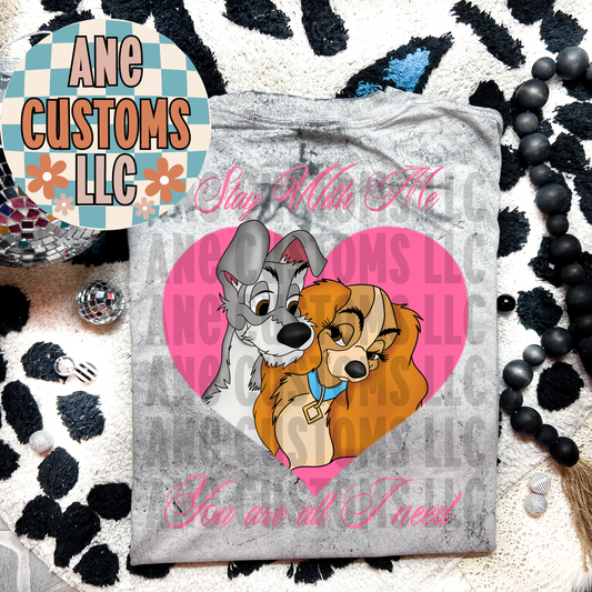 Stay with me ( pink letters )