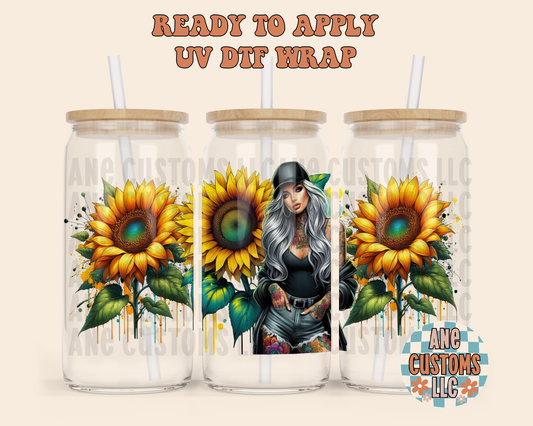 Sunflower hat UVDTF WRAP