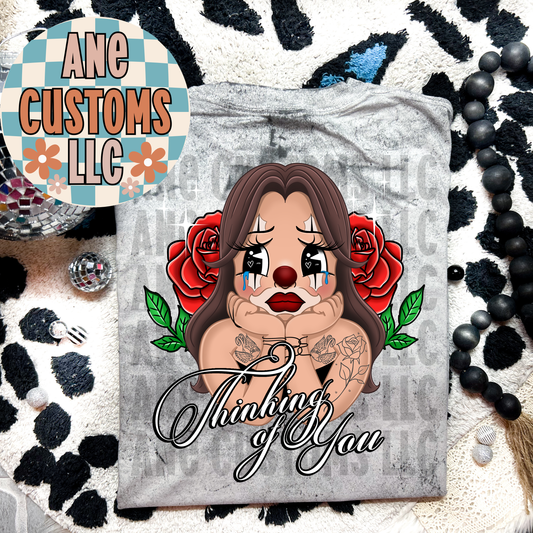 Thinking of you roses (black shirt)