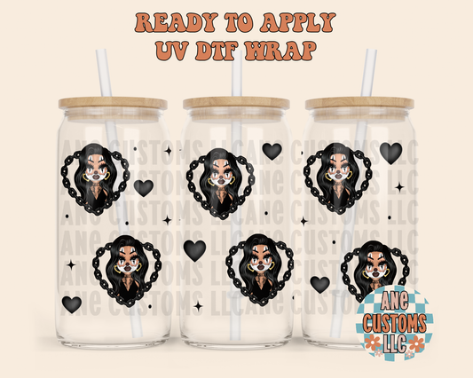 Black hearts UVDTF WRAP
