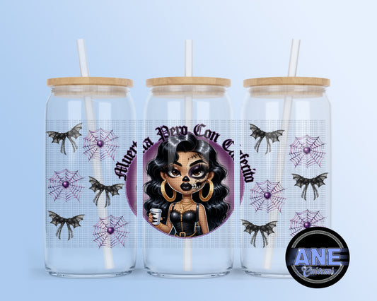 Muerta pero con cafecito UVDTF