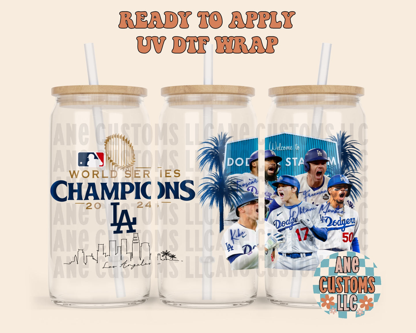 baseball LAC UVDTF WRAP