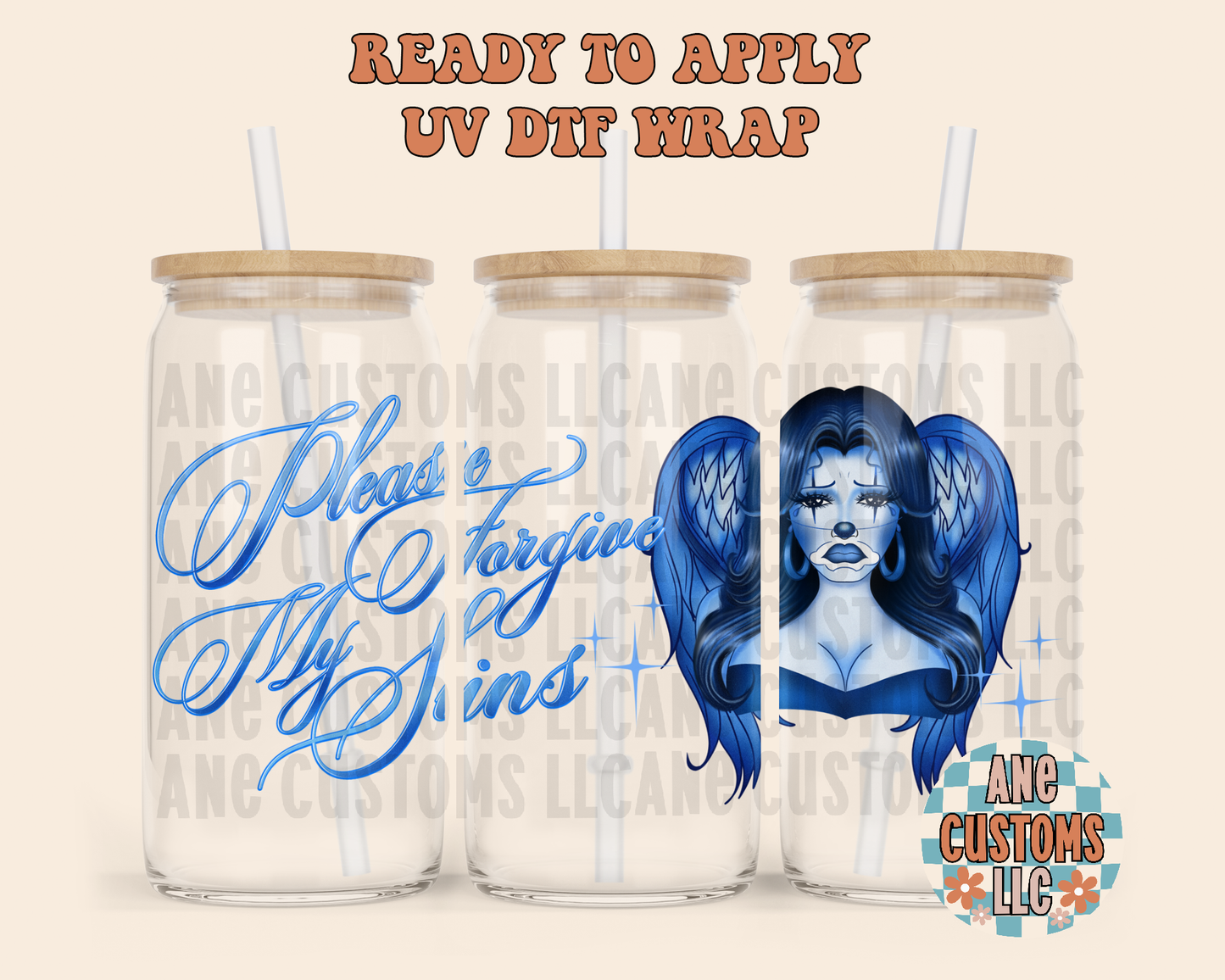 Please forgive me for my sins UVDTF WRAP