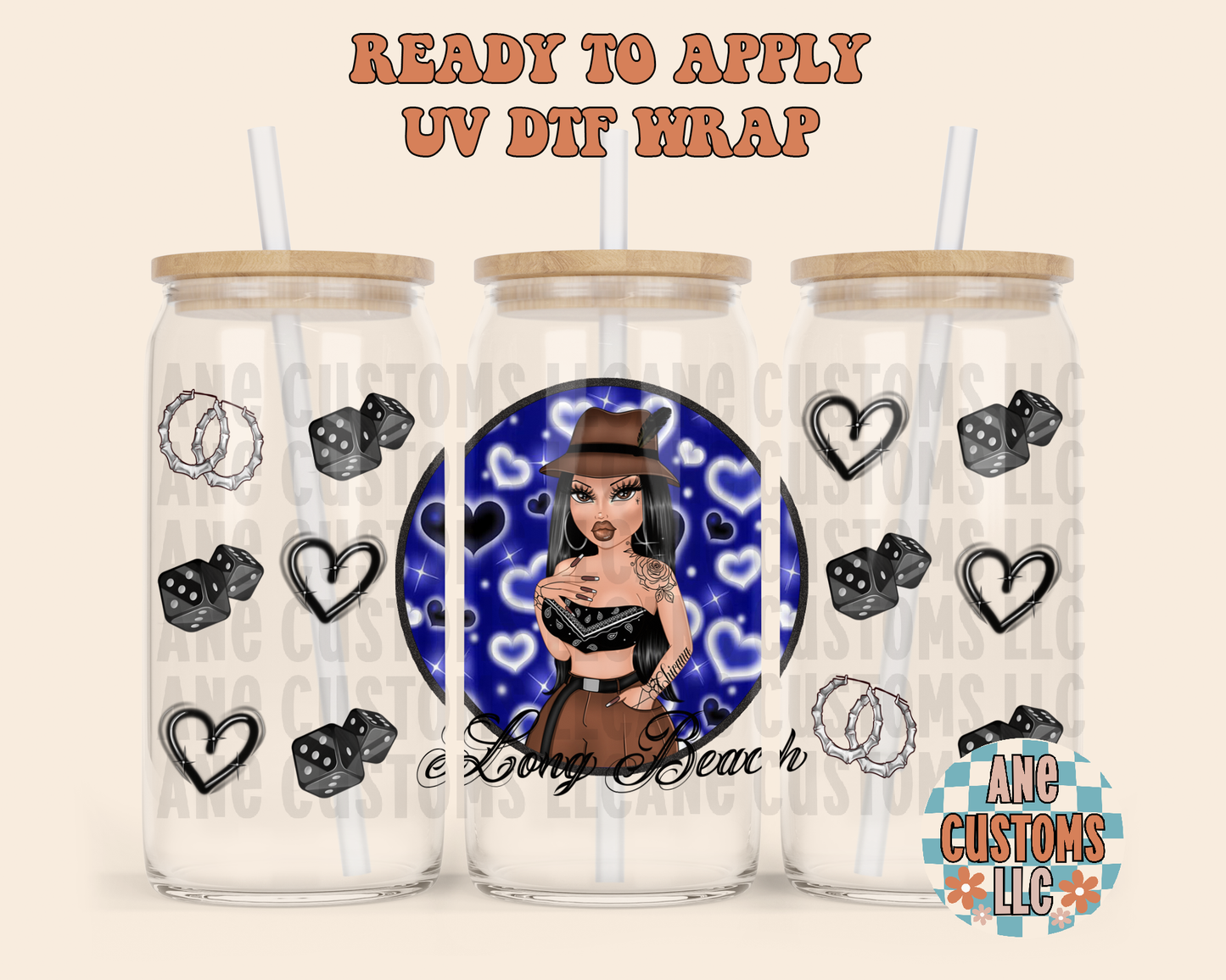 Long Beach blue UVDTF WRAP