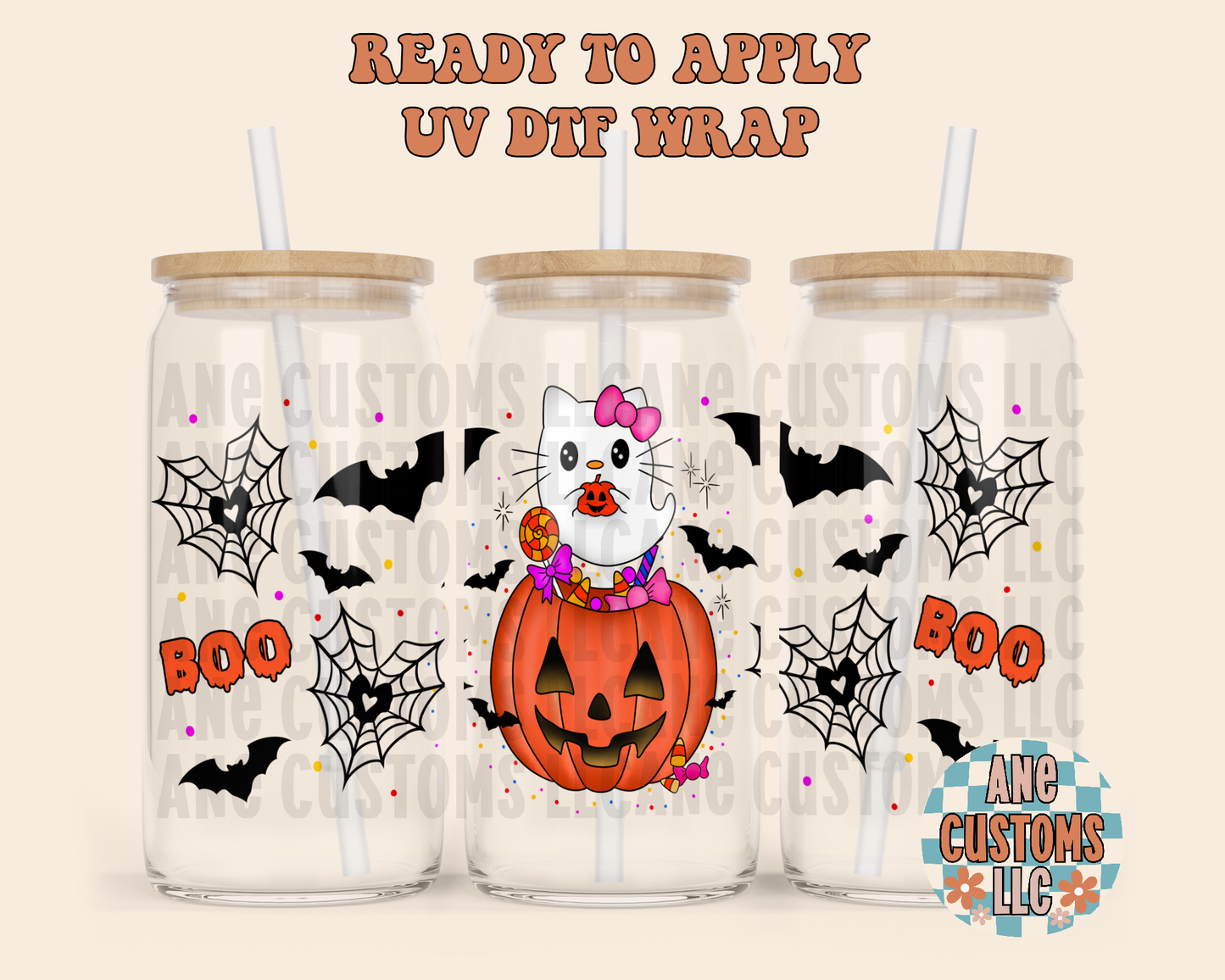 Bats and cat UVDTF WRAP