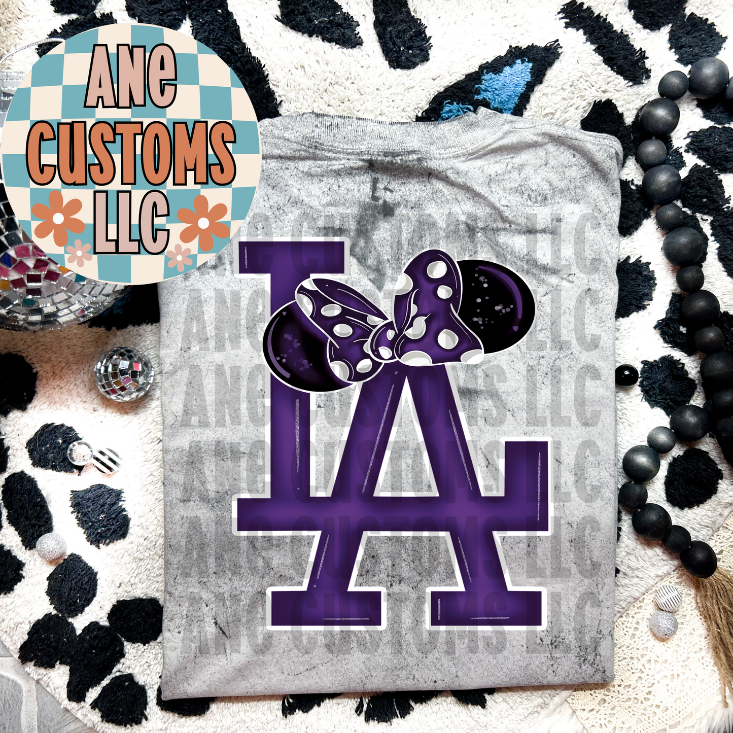Purple LA bow