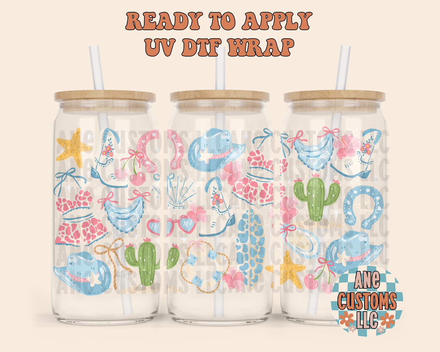 Summer cowgirl UVDTF WRAP