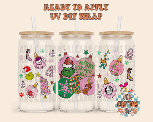 Pink ornaments Green guy  UVDTF