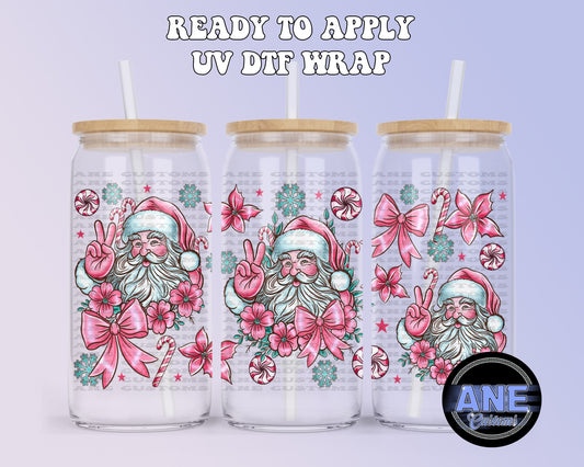Pink santa UVDTF WRAP