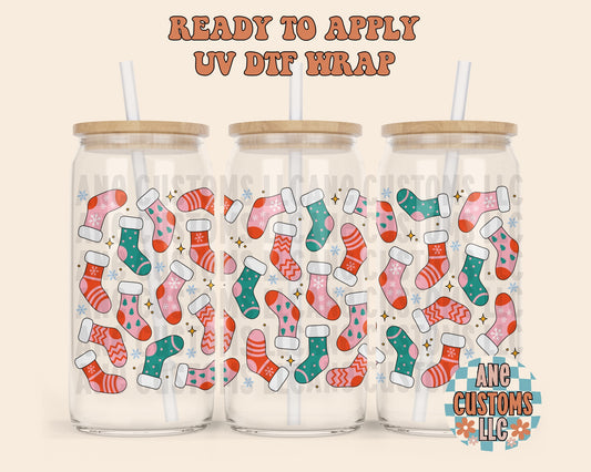 Christmas socks UVDTF