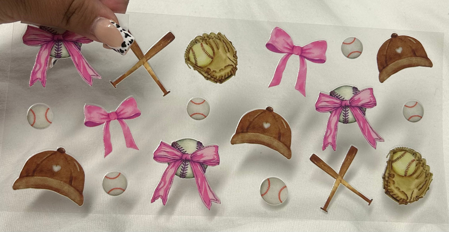 Baseball pink UVDTF WRAP