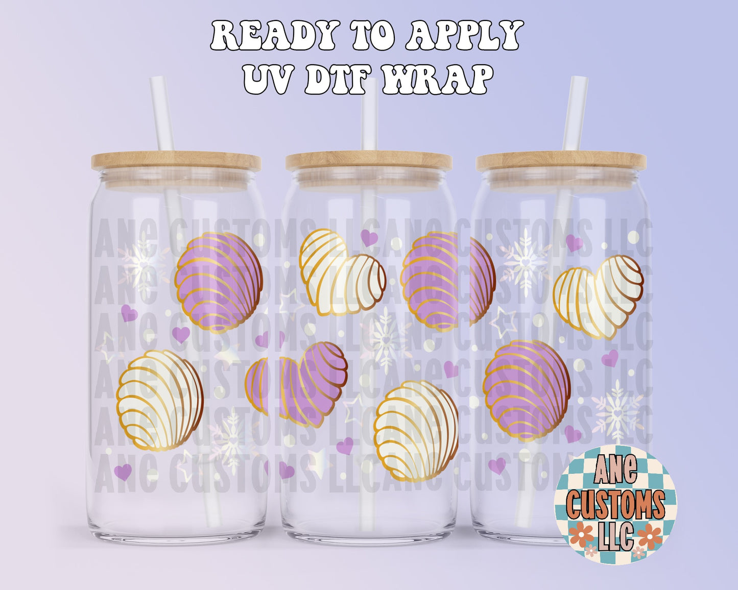 Purple Snowflakes & conchas