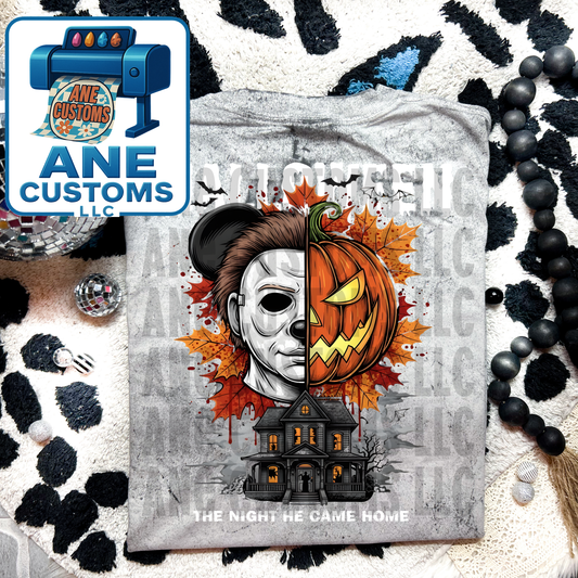 Halloween pumpkin guy white letters