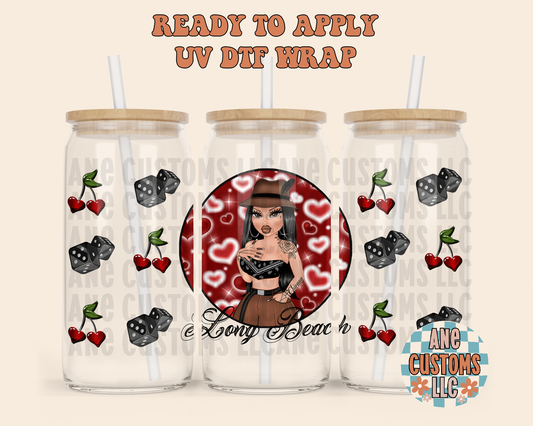 Long Beach red UVDTF WRAP