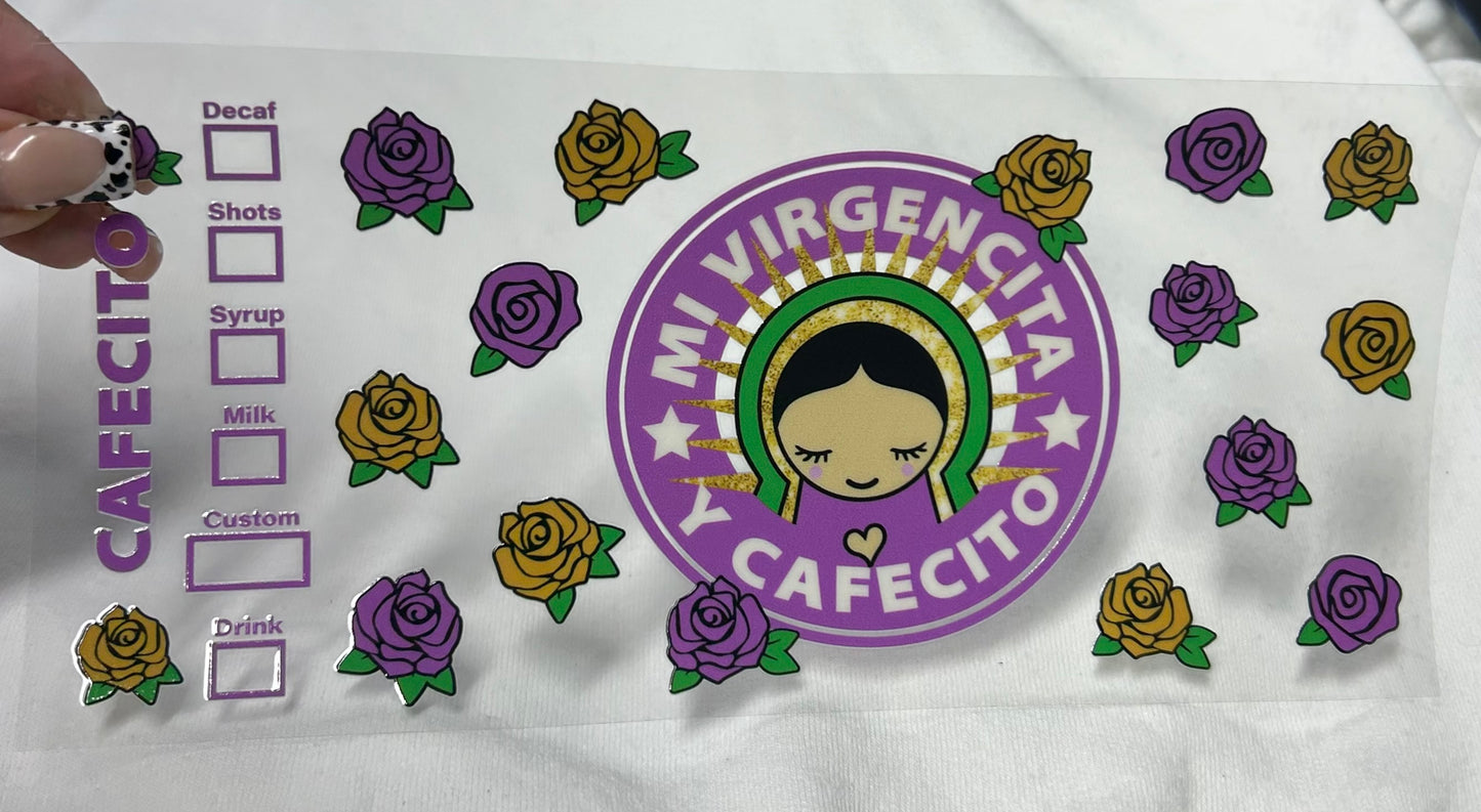 Mi virgencita y cafecito UVDTF WRAP