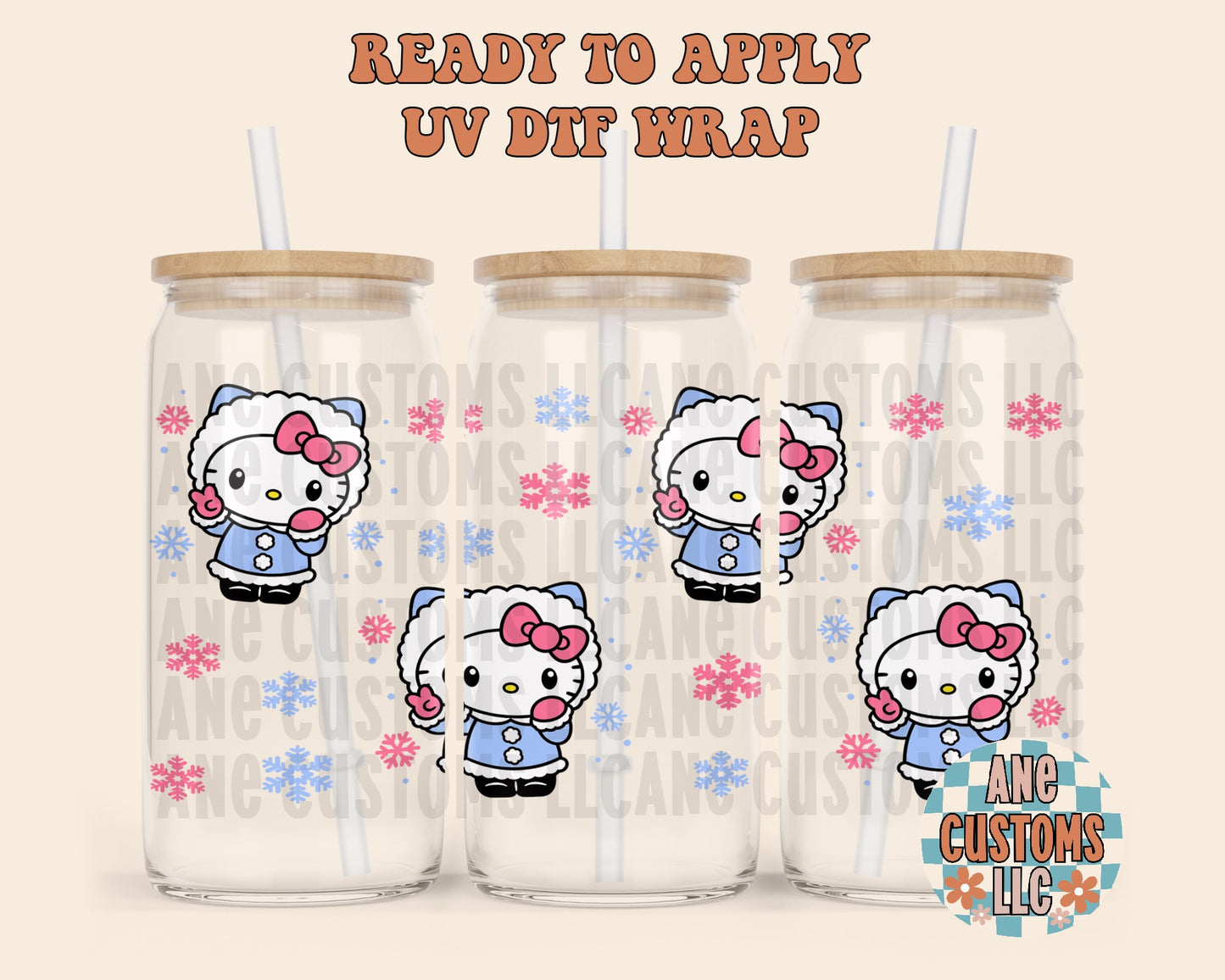 Pink & blue HK UVDTF WRAP