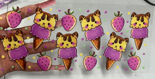 Strawberry ice cream UVDTF WRAP